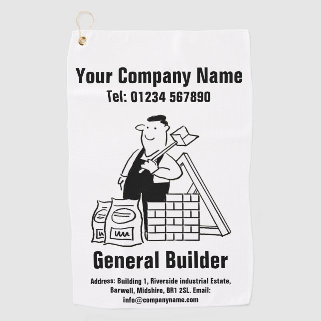 Serviette de golf promotionnelle pour entrepreneur (Devant)