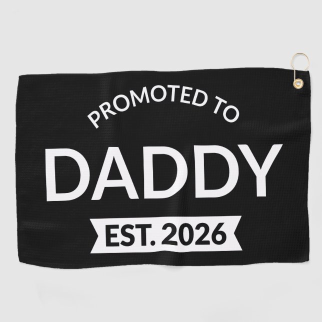 Serviette De Golf Promu Papa Prévu 2026 II (Horizontal)