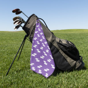 Serviette De Golf Purple Dachshund Maman Golfer Cadeau