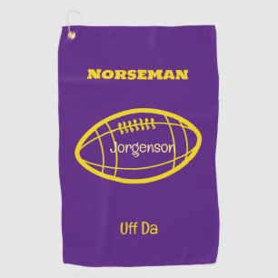 Serviette De Golf Purple Gold Norseman Custom Uff Da