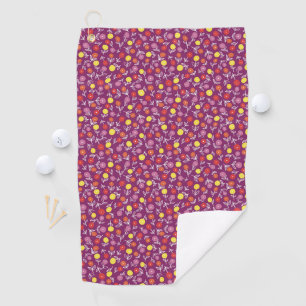 Serviette De Golf Purple Lumineux, Amusant, Floral Ditsy