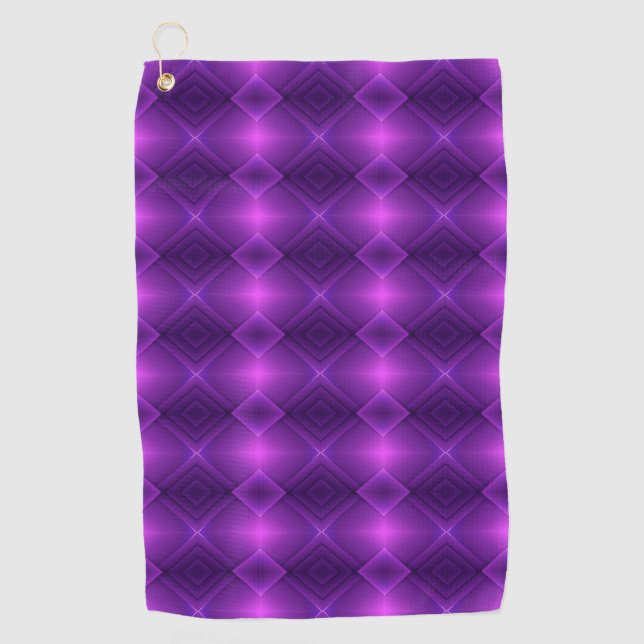 Serviette De Golf Purple towel featuring a symmetrical pattern  (Devant)