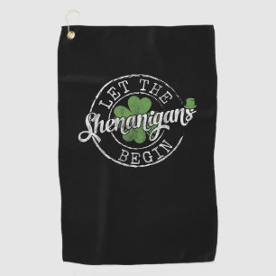 Serviette De Golf Que Les Shenanigans Commencent À Drôle Clovers St