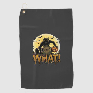Serviette De Golf Quelle tombe de citrouille de loup-garou pleine lu