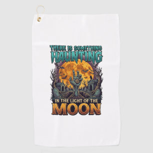 Serviette De Golf Quelque chose hantant lune Halloween Zombie Main G