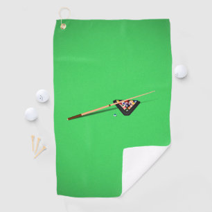 Serviette De Golf Queue de billard et boules de billard