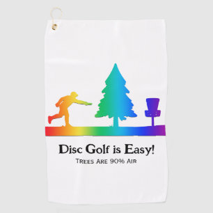 Serviette De Golf Rainbow Funny Disc Golf Putting Arbre obstacle