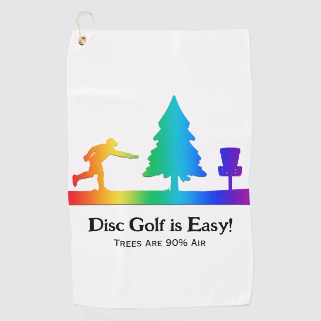 Serviette De Golf Rainbow Funny Disc Golf Putting Arbre obstacle (Devant)