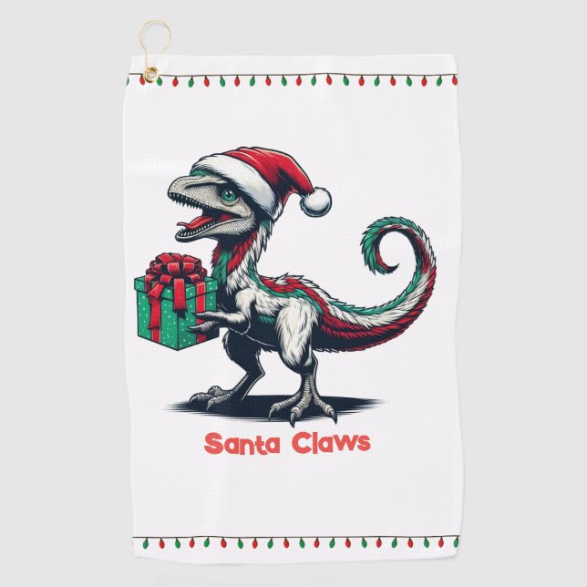Serviette De Golf rapace de Noël Santa hat (Devant)