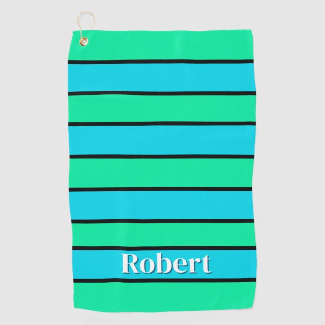Serviette De Golf Rayures Dans Le Design (Devant)