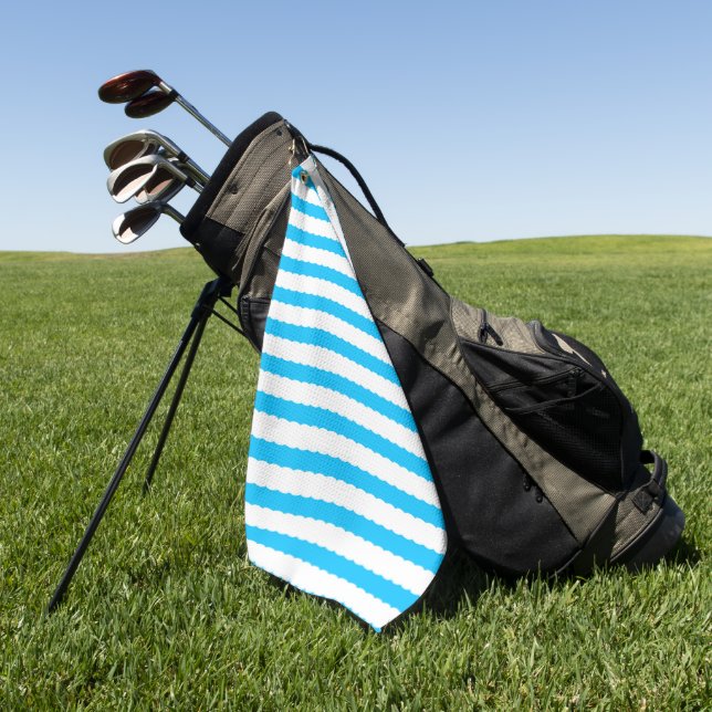 Serviette De Golf Rayures de Pétoncle Côtiers (Vert)