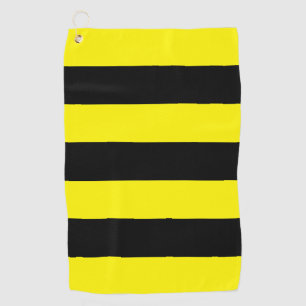 Serviette De Golf Rayures jaunes et noires