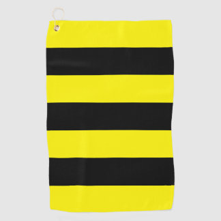 Serviette De Golf Rayures jaunes et noires