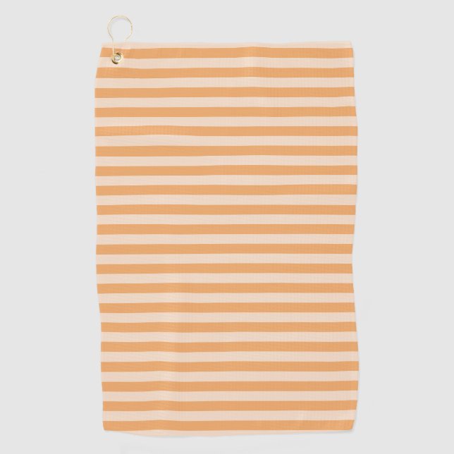 Serviette De Golf Rayures orange (Devant)
