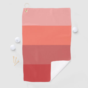 Serviette De Golf Rayures Rose Corail