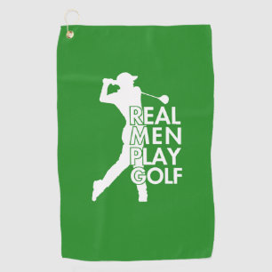 Serviette De Golf Real Man Play Golf Funny Golf Thème
