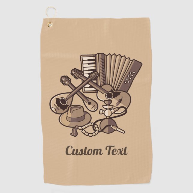 Serviette de golf Rebetiko Icons (Devant)