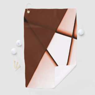 Serviette De Golf Rectangle de trapèze beige sous tôle brun foncé