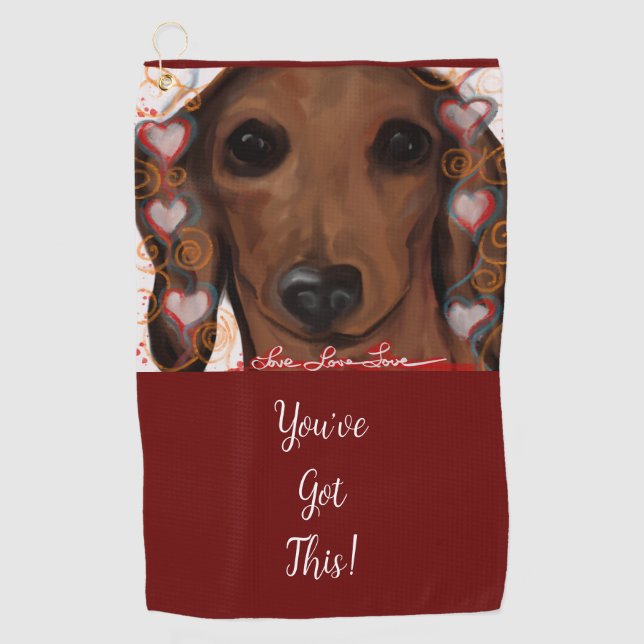 Serviette De Golf Red Dachshund (Devant)