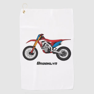 Serviette De Golf Red dirt bike motorcycle