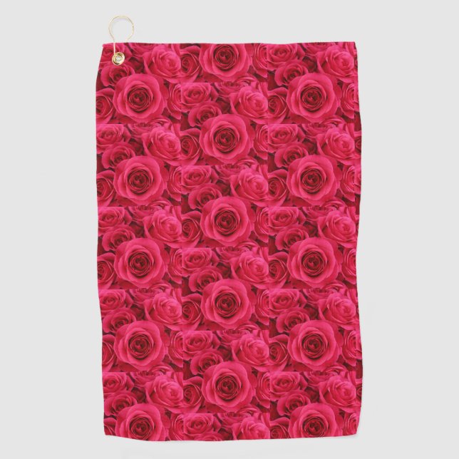 Serviette de golf Red Roses (Devant)