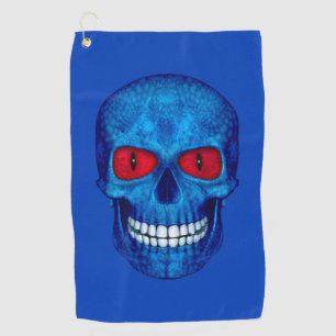 Serviette De Golf Red White Blue USA Zombie Skull Golf Towers