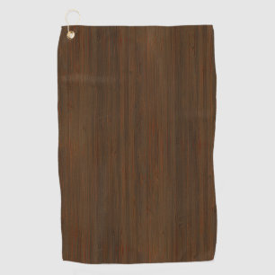 Serviette De Golf Regard du bois en bambou de grain de brun foncé d
