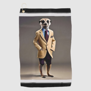 Serviette De Golf Regarder Meerkat Means Business,