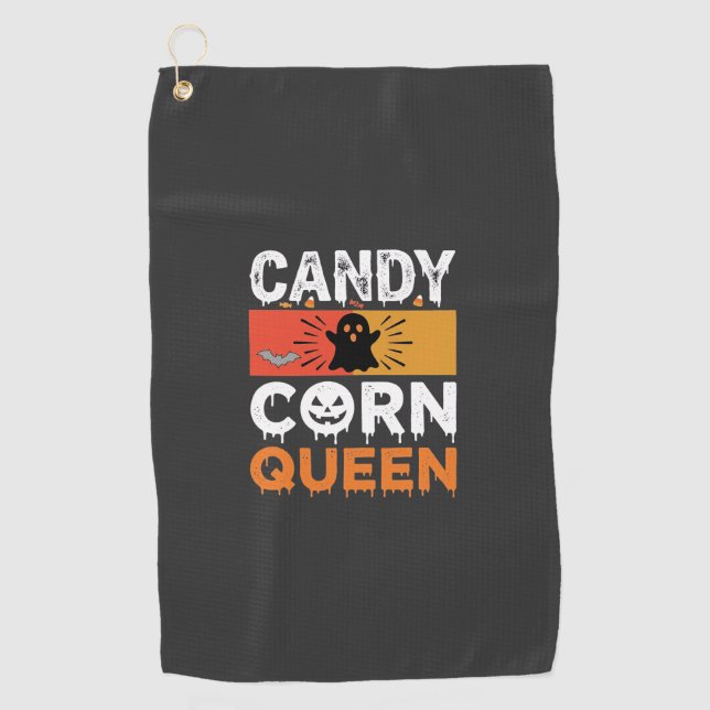 Serviette De Golf Reine de bonbons de Halloween SVG Design (Devant)