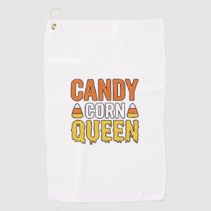 Serviette De Golf Reine de Candy Corn Design de T-Shirt Halloween Vi