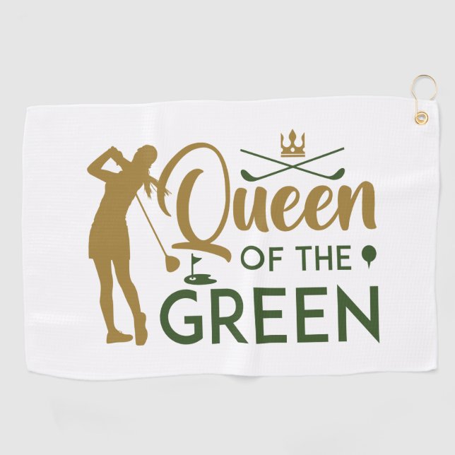 Serviette De Golf Reine Du Vert (Horizontal)