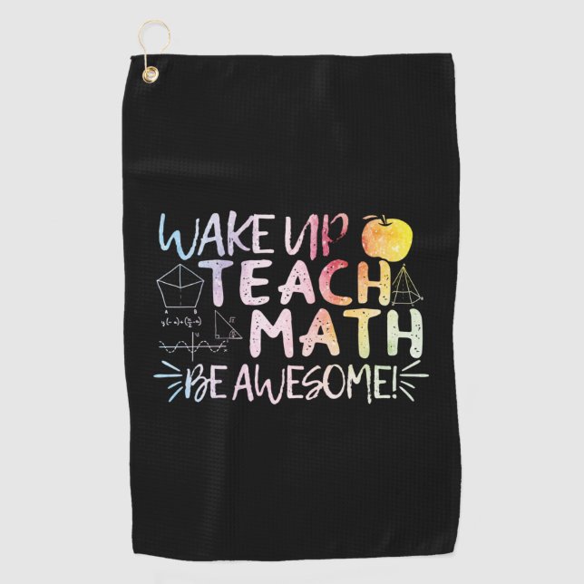 Serviette De Golf Remerciement pour professeur de maths - Soyez géni (Devant)