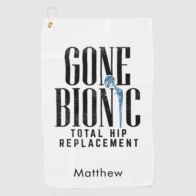 Serviette De Golf Remplacement de hanche bionique après opération bâ (Devant)