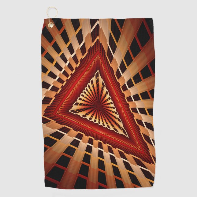 Serviette De Golf Réseau Fantastique Moderne de Fractales 3D Design  (Devant)