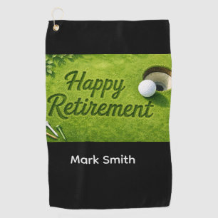 Serviette De Golf RETRAITE DE GOLF pour golfeur sur gazon vert