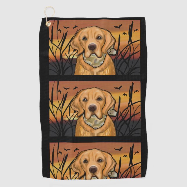 Serviette De Golf Retriever doré (Devant)