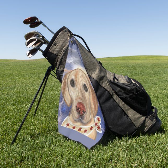 Serviette De Golf Retriever du Labrador    (Vert)