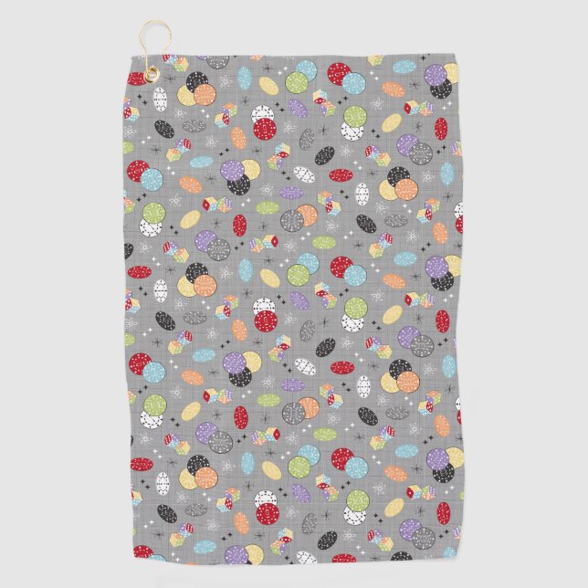 Serviette De Golf Retro Casino Dice (Devant)