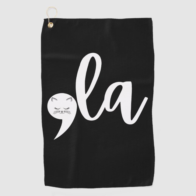 Serviette De Golf Retro Cat Comma La Kamala Harris 2024 Election (Devant)