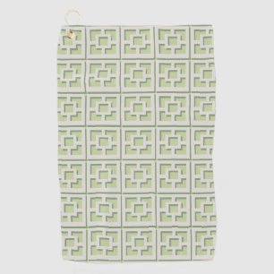 Serviette de golf Retro Green Trellis