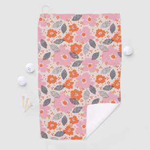 Serviette De Golf Rétro motif floral mignon
