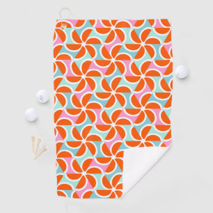 Serviette De Golf Rétro motif orange de cale