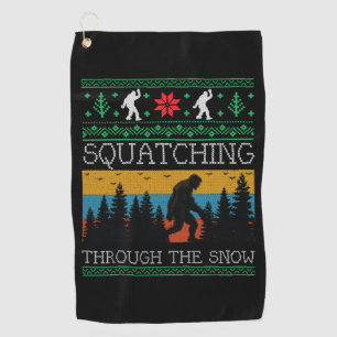 Serviette De Golf Retro Sasquatch Bigfoot laide de Noël