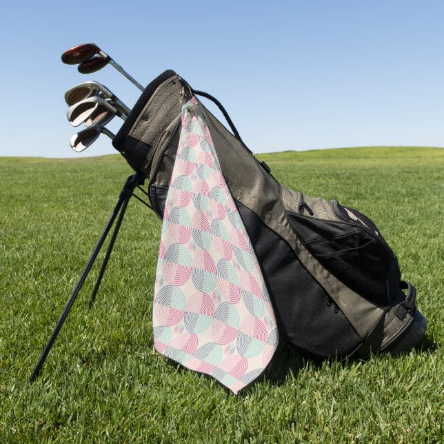 Serviette De Golf Rétro spiral vibes (Vert)