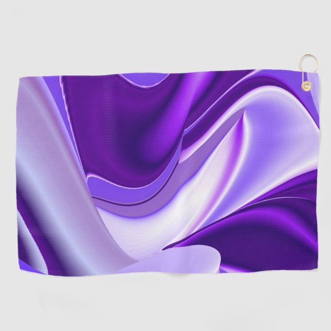 Serviette De Golf Rêves arc-en-ciel à fleurs violettes (Horizontal)