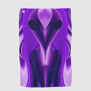 Serviette De Golf Rêves arc-en-ciel violet 3D, Alien