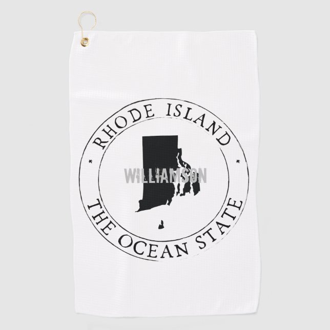 Serviette De Golf Rhode Island Golf Towel State Personnalisé (Devant)