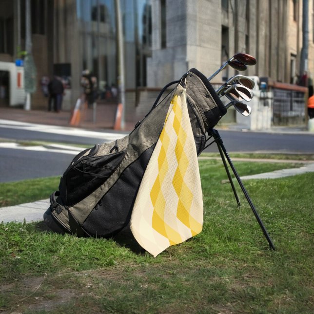 Serviette De Golf rhombus jaune (golf towel)