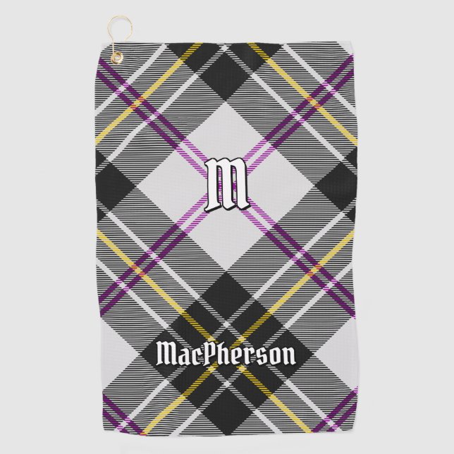 Serviette De Golf Robe Clan MacPherson Tartan Golf Towel (Devant)