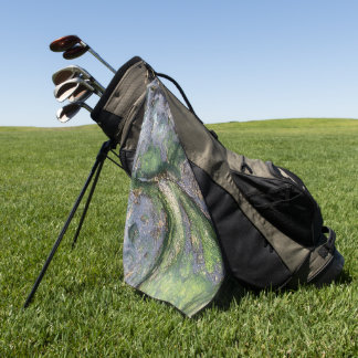 Serviette De Golf Rochers moussus verts jade de la baie de Toowoon